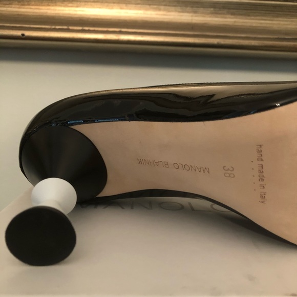 New MANOLO BLAHNIK Lily Cone Heel Pump 38 - Picture 5 of 6